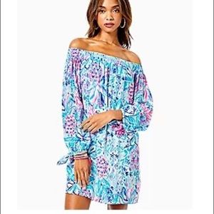 Lilly Pulitzer Maryellen Off-The-Shoulder Dress size Small